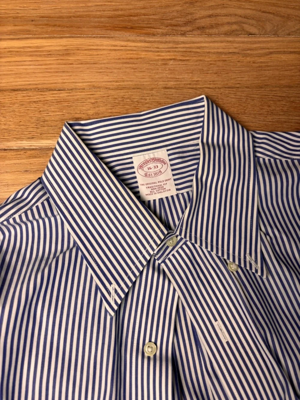 Jos. A. Bank Brooks Brothers Blue and White Stripe Men's Dress Shirts (Set of 3)